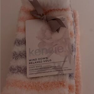 Kenzie Soft Pastel Striped  3 - Pack Socks New